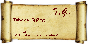 Tabora György névjegykártya