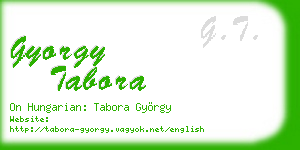 gyorgy tabora business card
